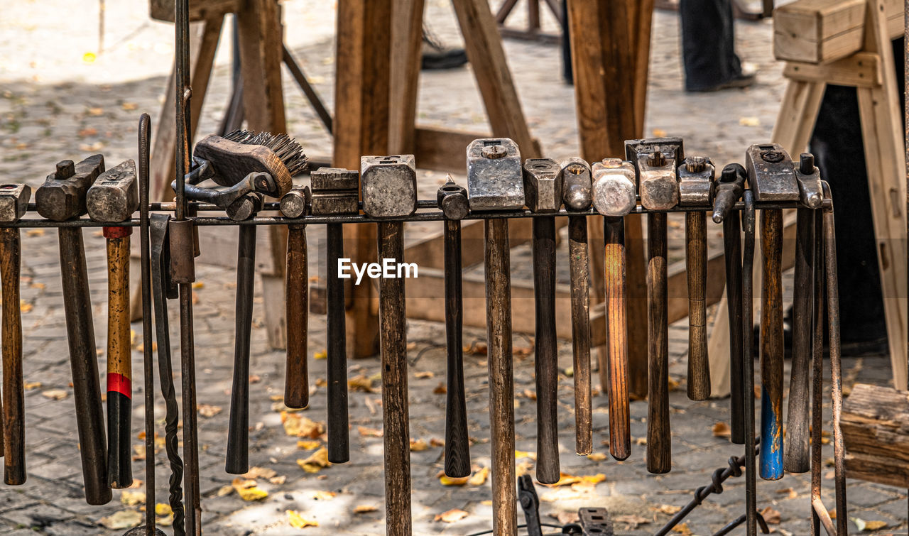 Blacksmiths hammers on the rake