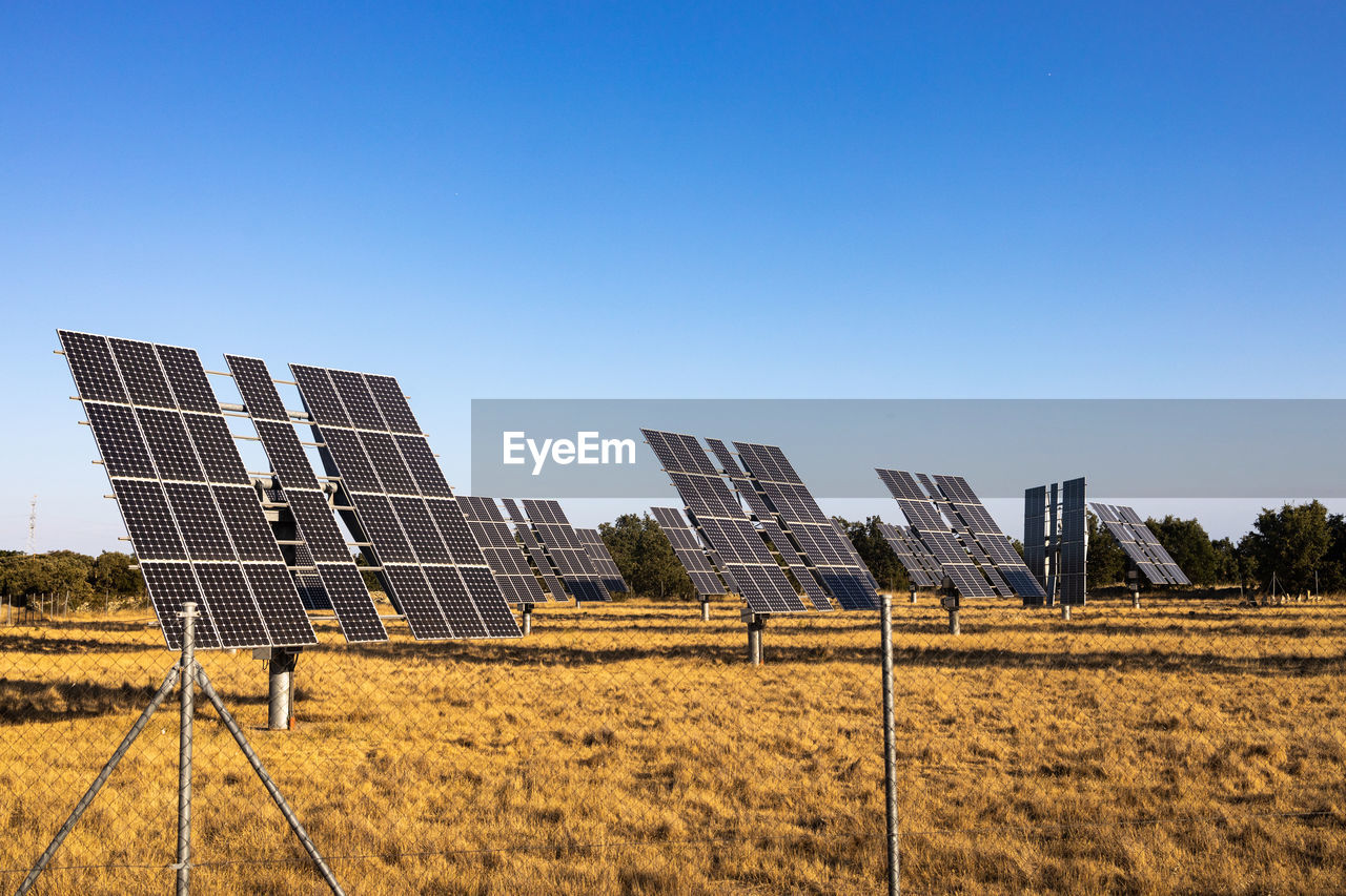 Solar panels in a countryside