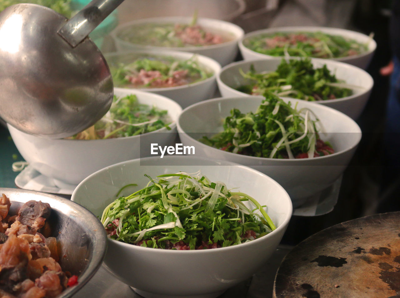 Close-up of food in bowls on table