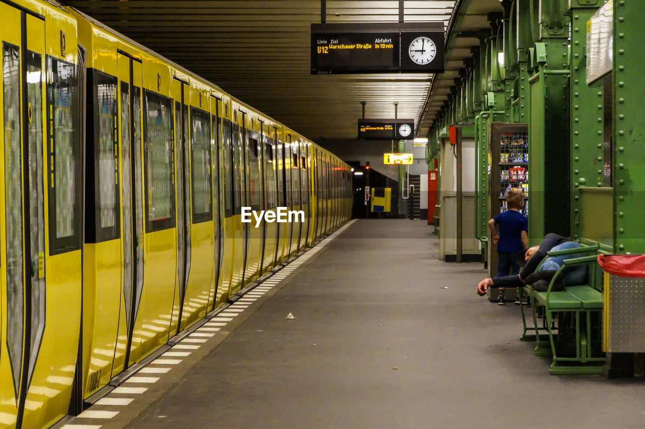 Train at railroad station platform