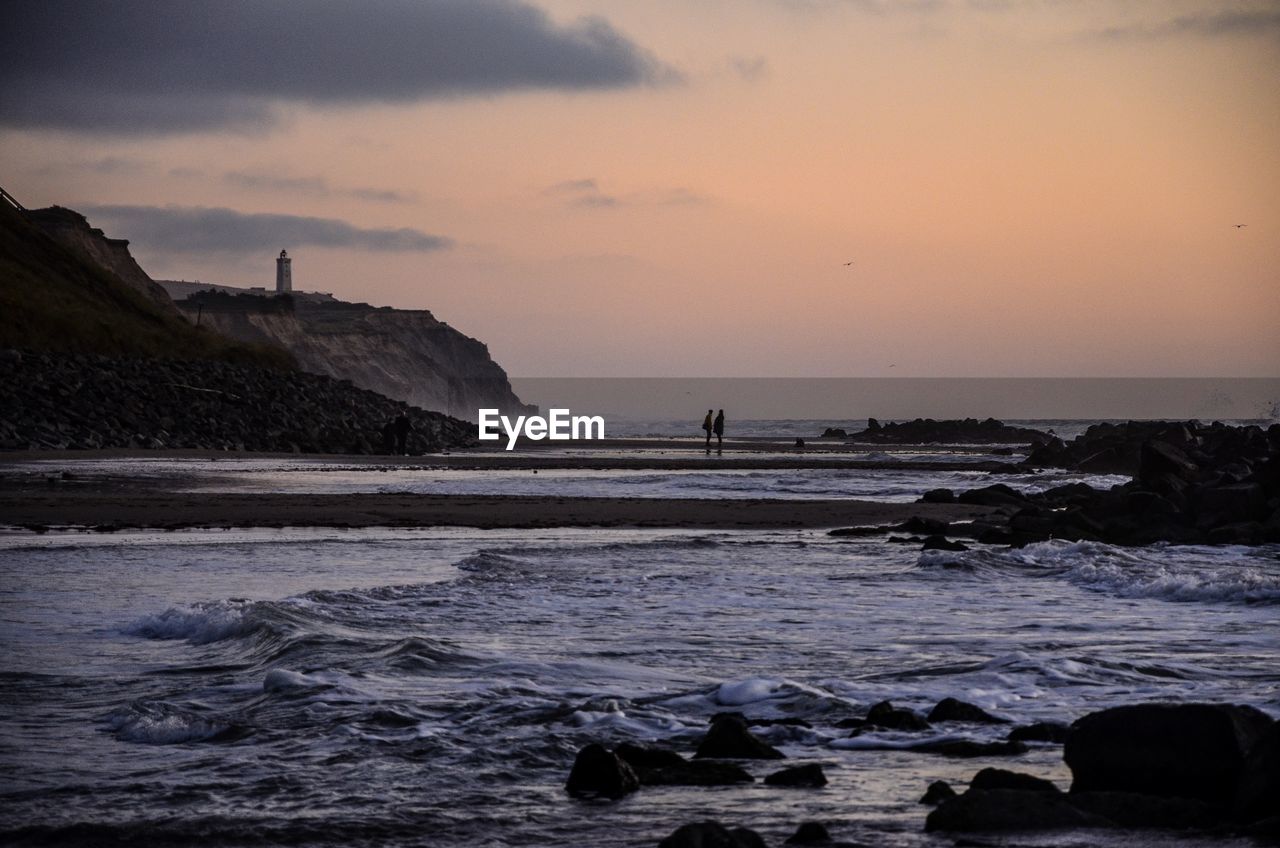 SCENIC VIEW OF SEA DURING SUNSET