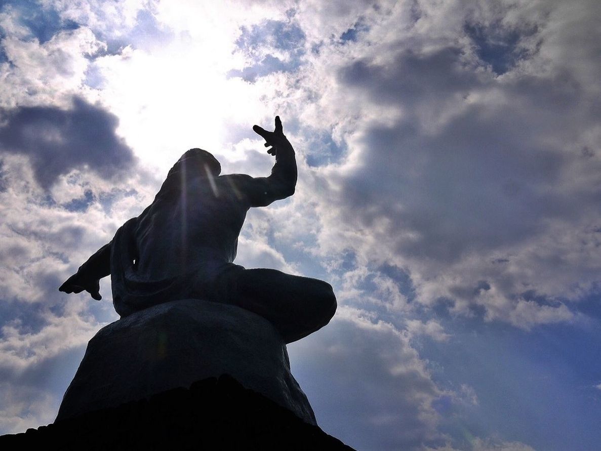 Low angle view of statue