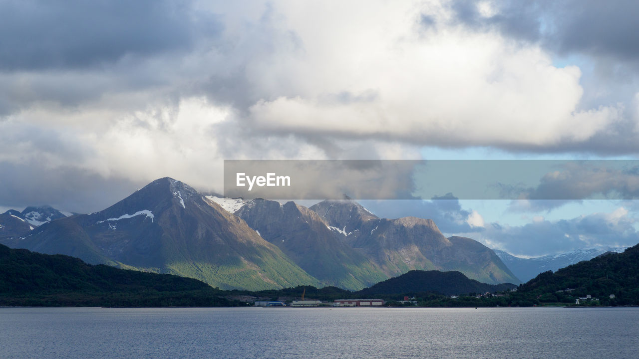 View when cruising out of the geiranger fjord in norway