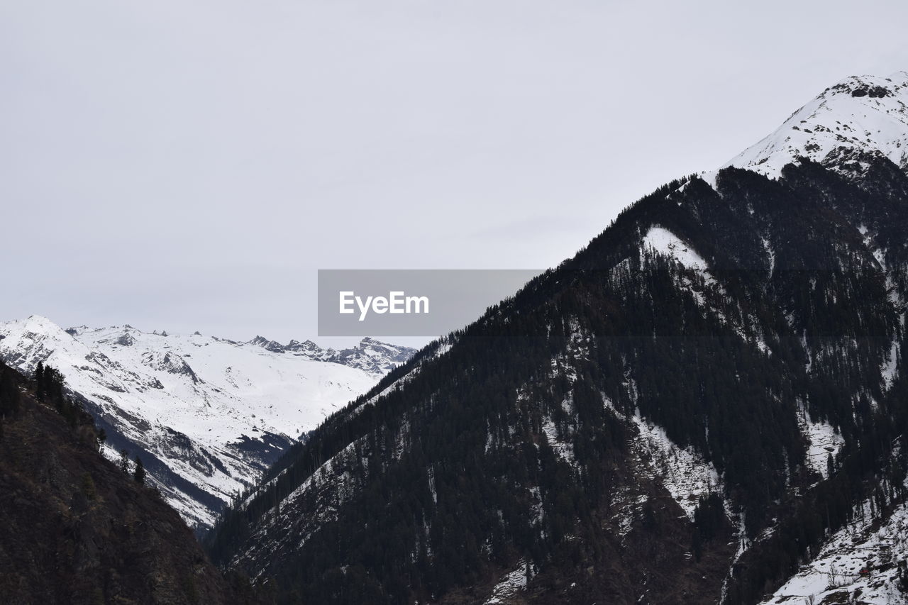 Mountains against clear sky