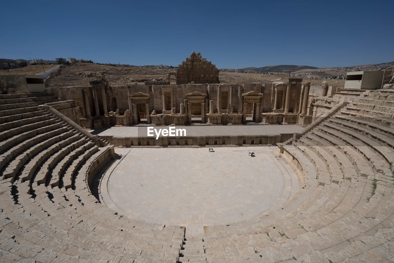 Theatre in ancient roman city of gerasa, jerash, jordan