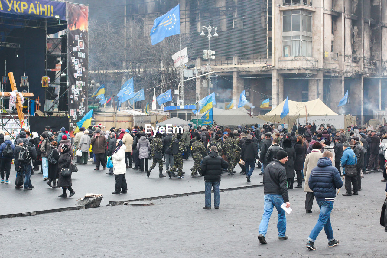 Kyiv, ukraine - 8th of march, 2014. city center, maidan