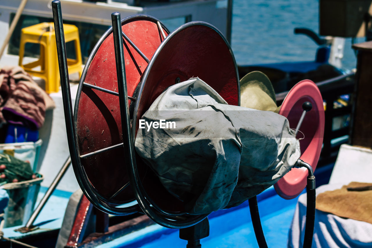 HIGH ANGLE VIEW OF PERSON IN BOAT