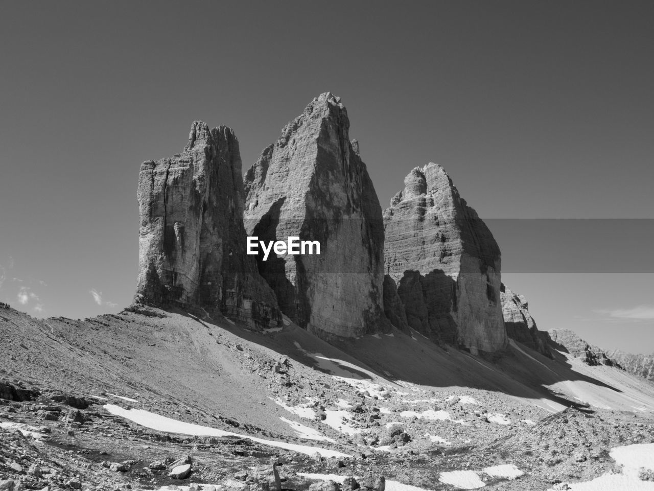 Panoramic view of snowcapped mountains against sky