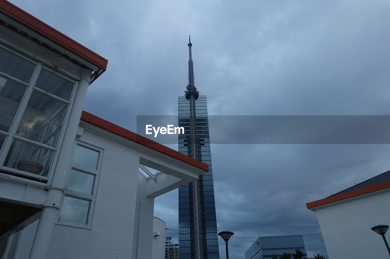 Low angle view of buildings against sky