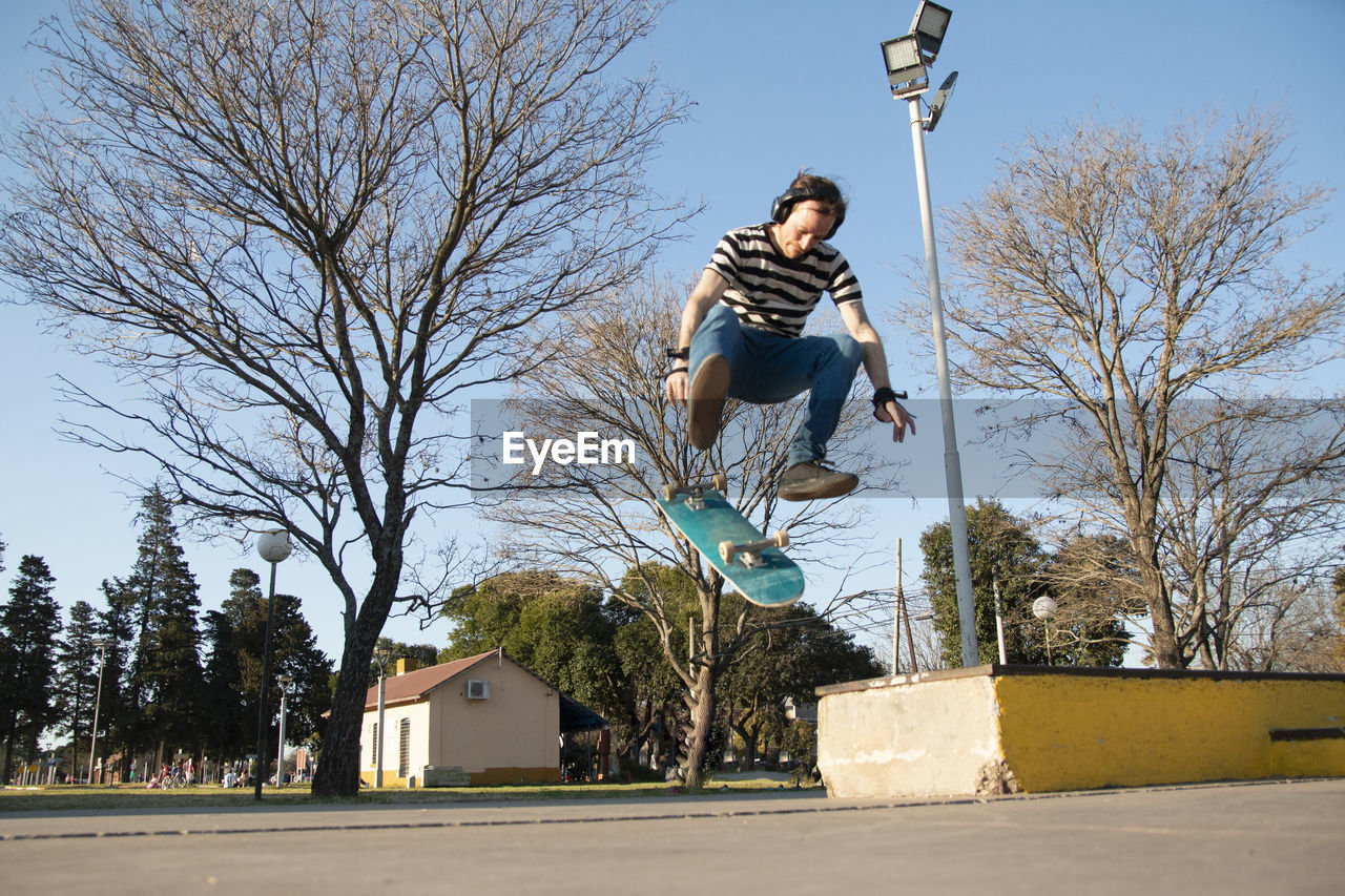 Skateboarder doing a trick