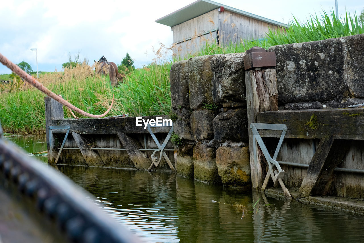 ABANDONED BOAT IN WATER