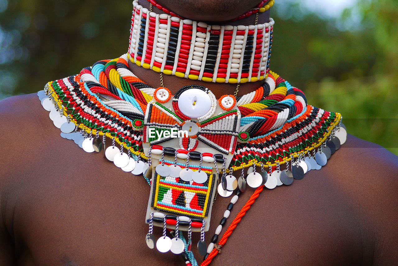 Maasai hand crafted jewelery and ethnic decoration