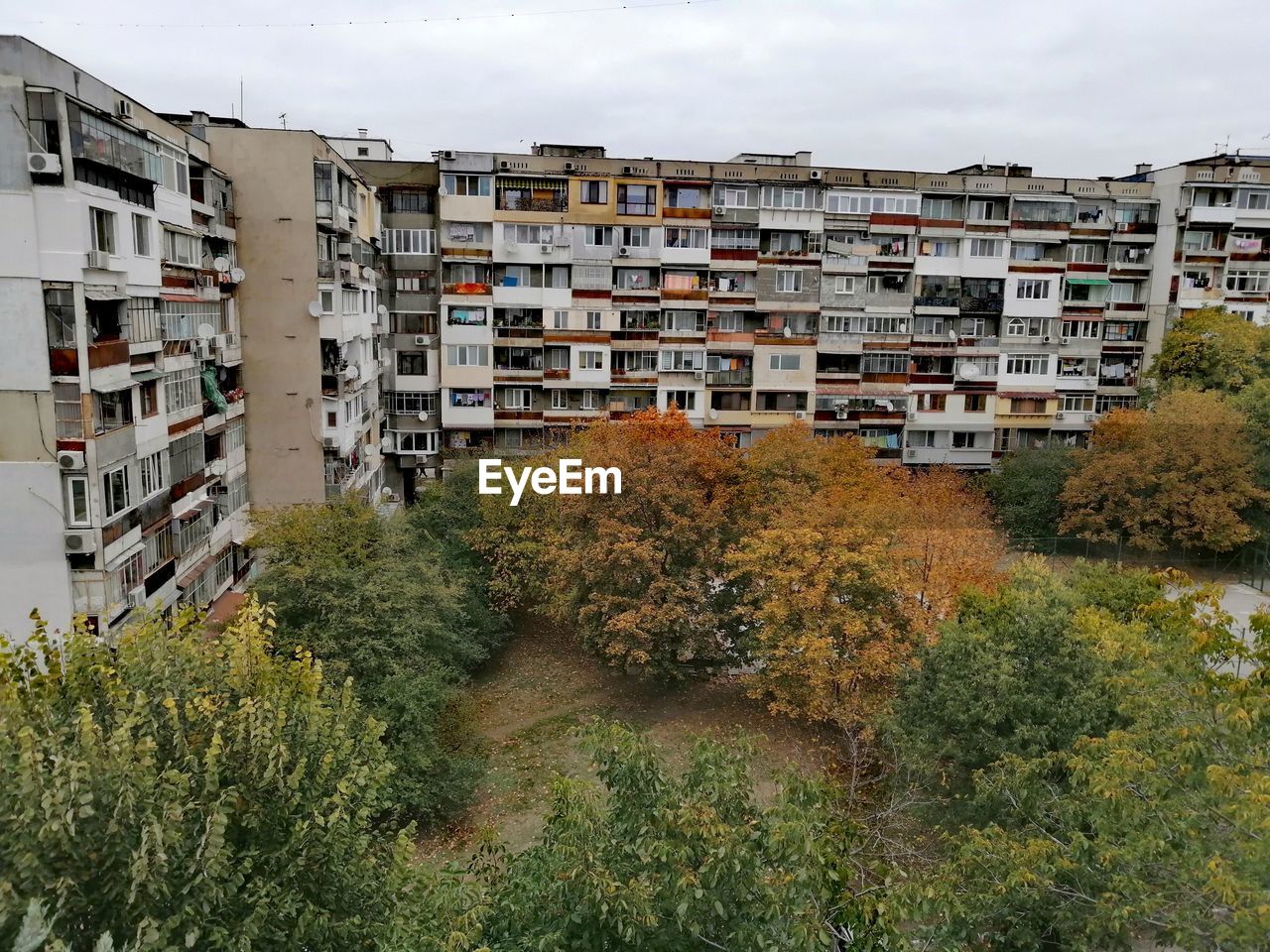 HIGH ANGLE VIEW OF RESIDENTIAL BUILDINGS