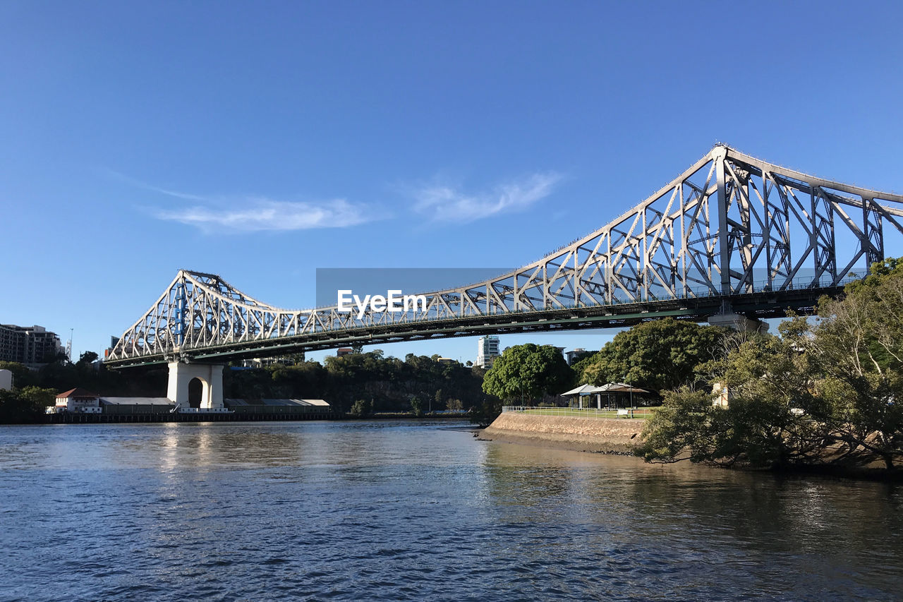 Bridge over river against sky