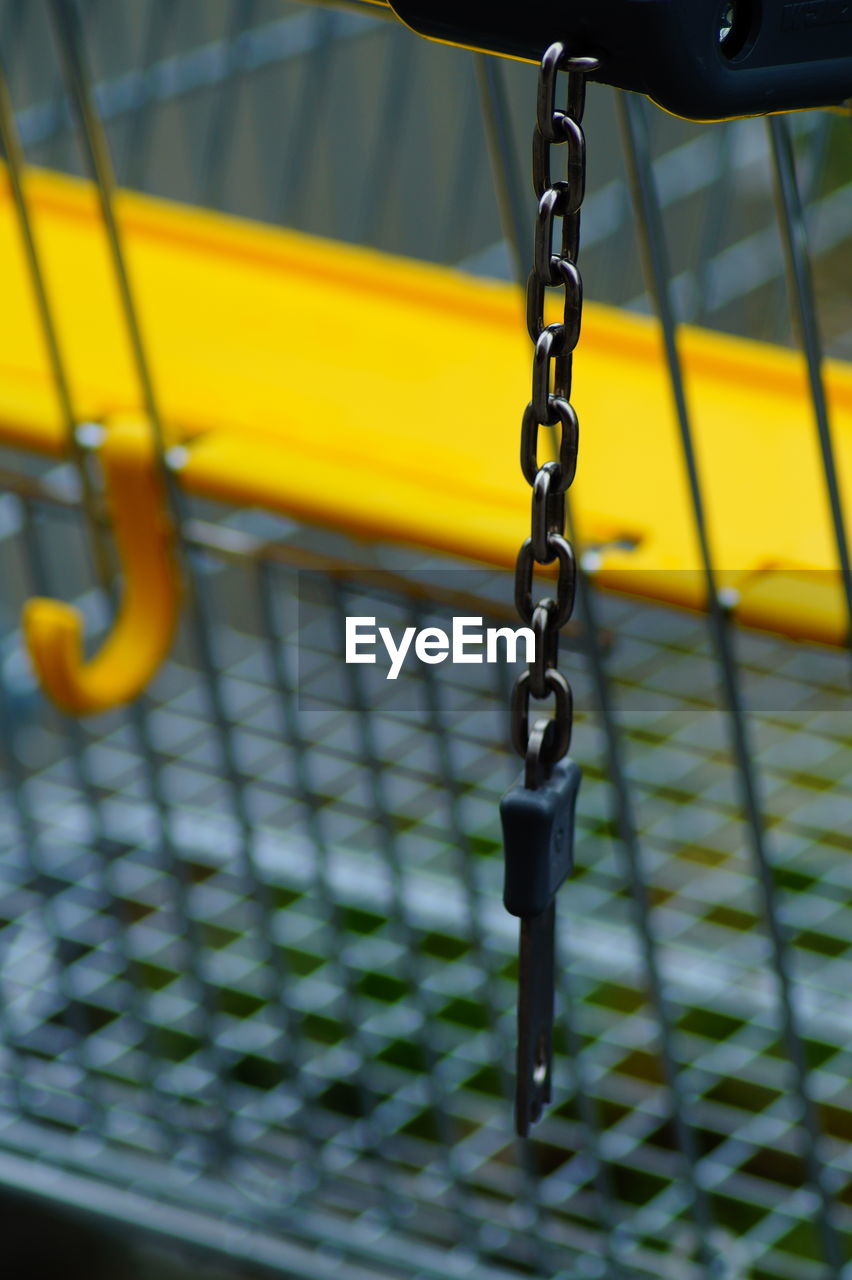 CLOSE-UP OF EMPTY SWING