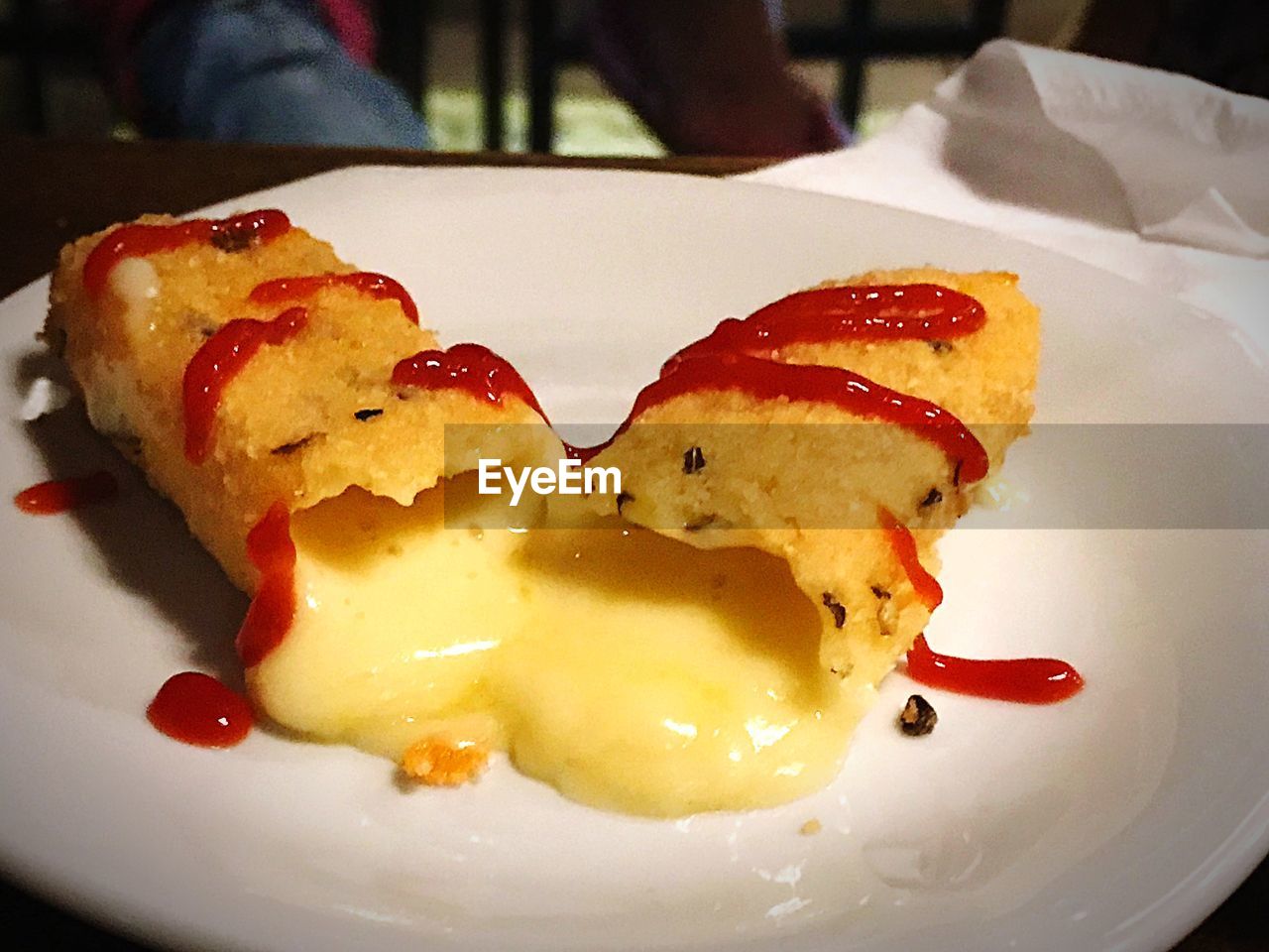 CLOSE-UP OF DESSERT SERVED ON PLATE