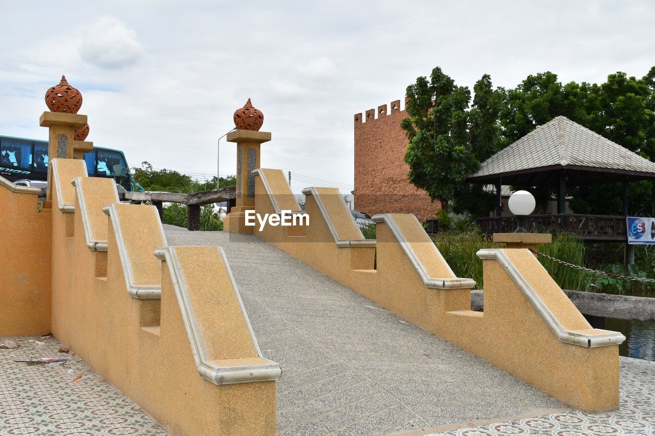 Ladder pier in the great park to honor king's thailand. ayutthaya province.