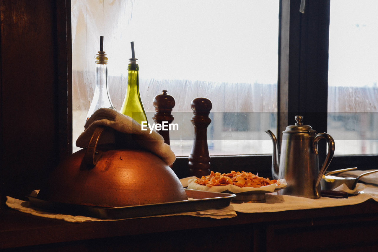 Close-up of food on table