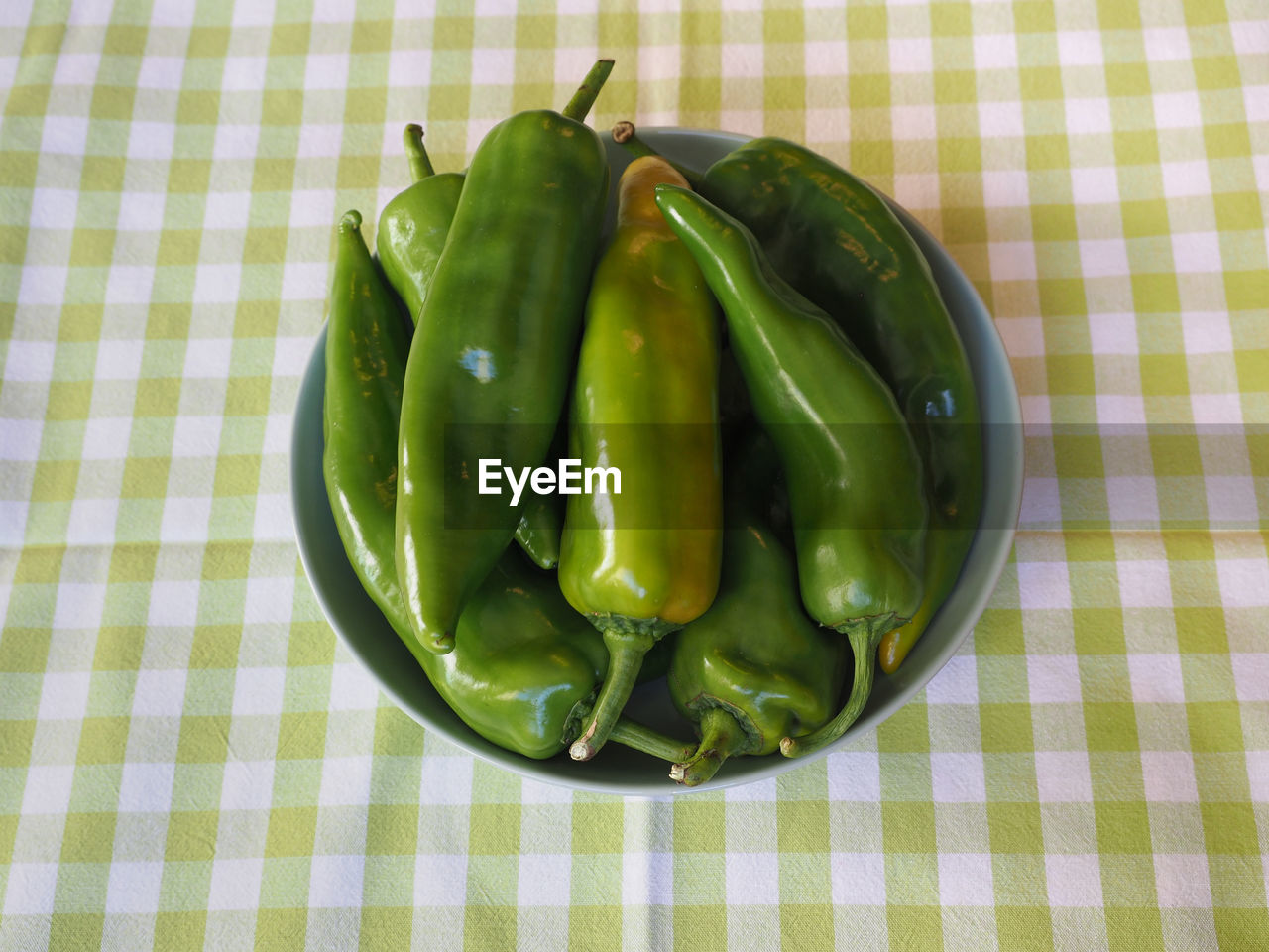 directly above shot of bell peppers