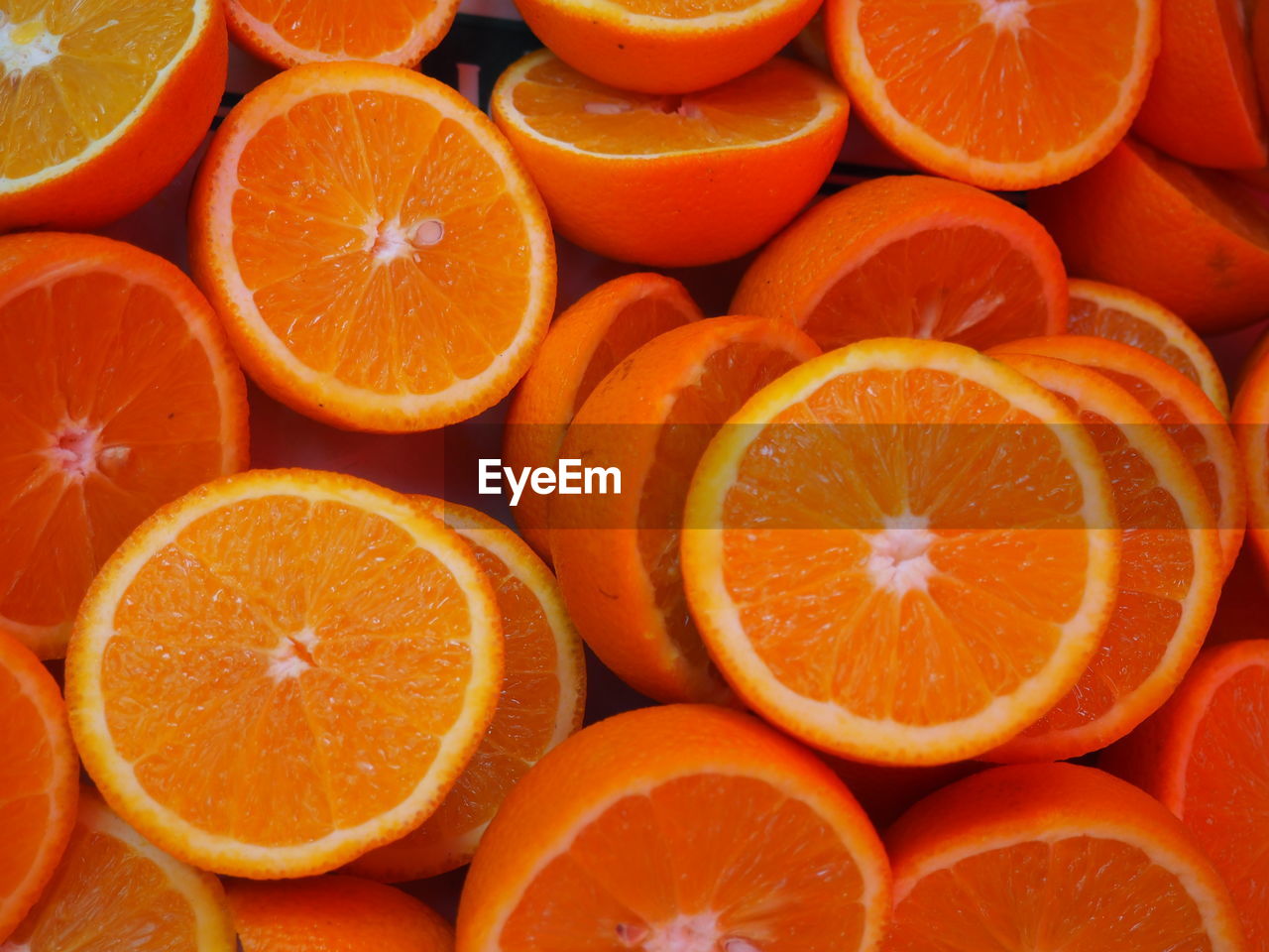 Full frame shot of orange fruits