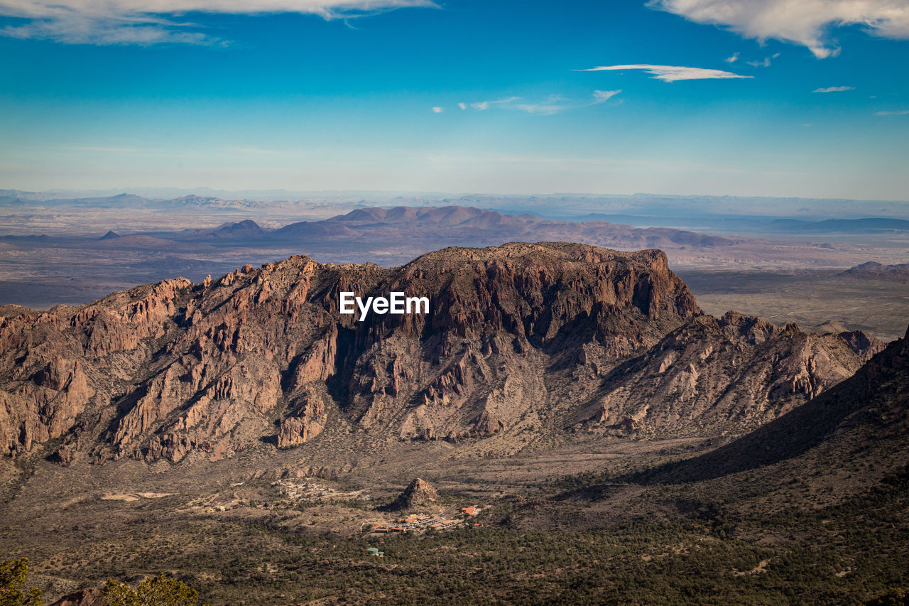 Mountain canyon landscape against sky