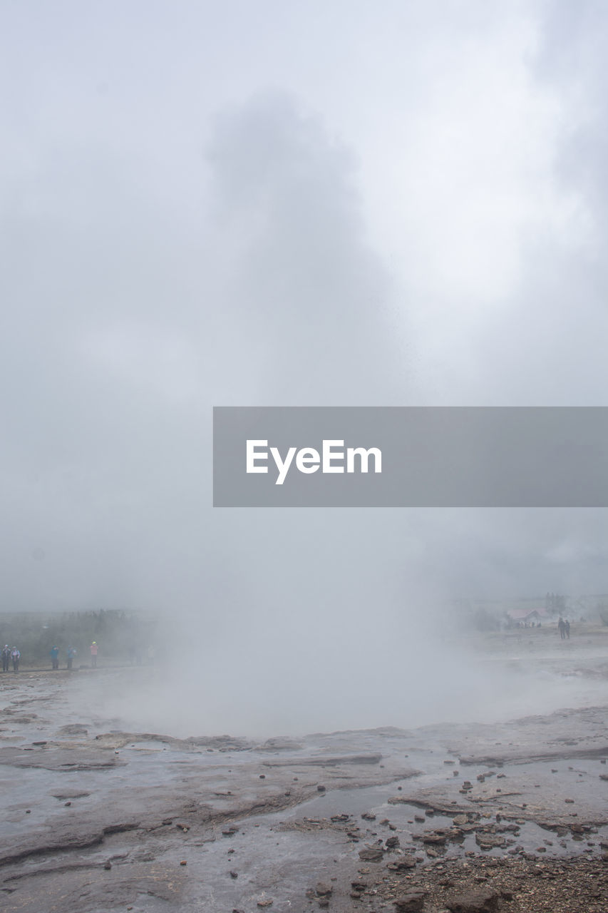 steam, geology, body of water, geyser, heat, environment, beauty in nature, landscape, power in nature, physical geography, smoke, hot spring, cloud, water, nature, scenics - nature, fog, non-urban scene, travel destinations, sky, travel, day, spring, no people, erupting, wave, mountain, volcanic landscape, sea, volcano, tourism, land, outdoors, natural phenomenon, mist, accidents and disasters, boiling