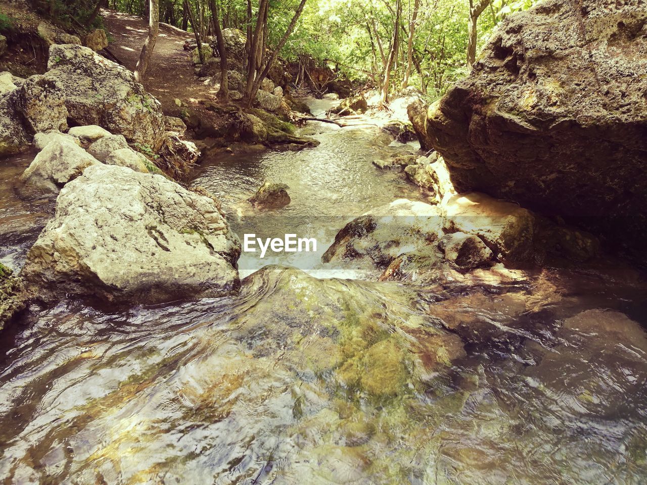 RIVER FLOWING THROUGH ROCKS