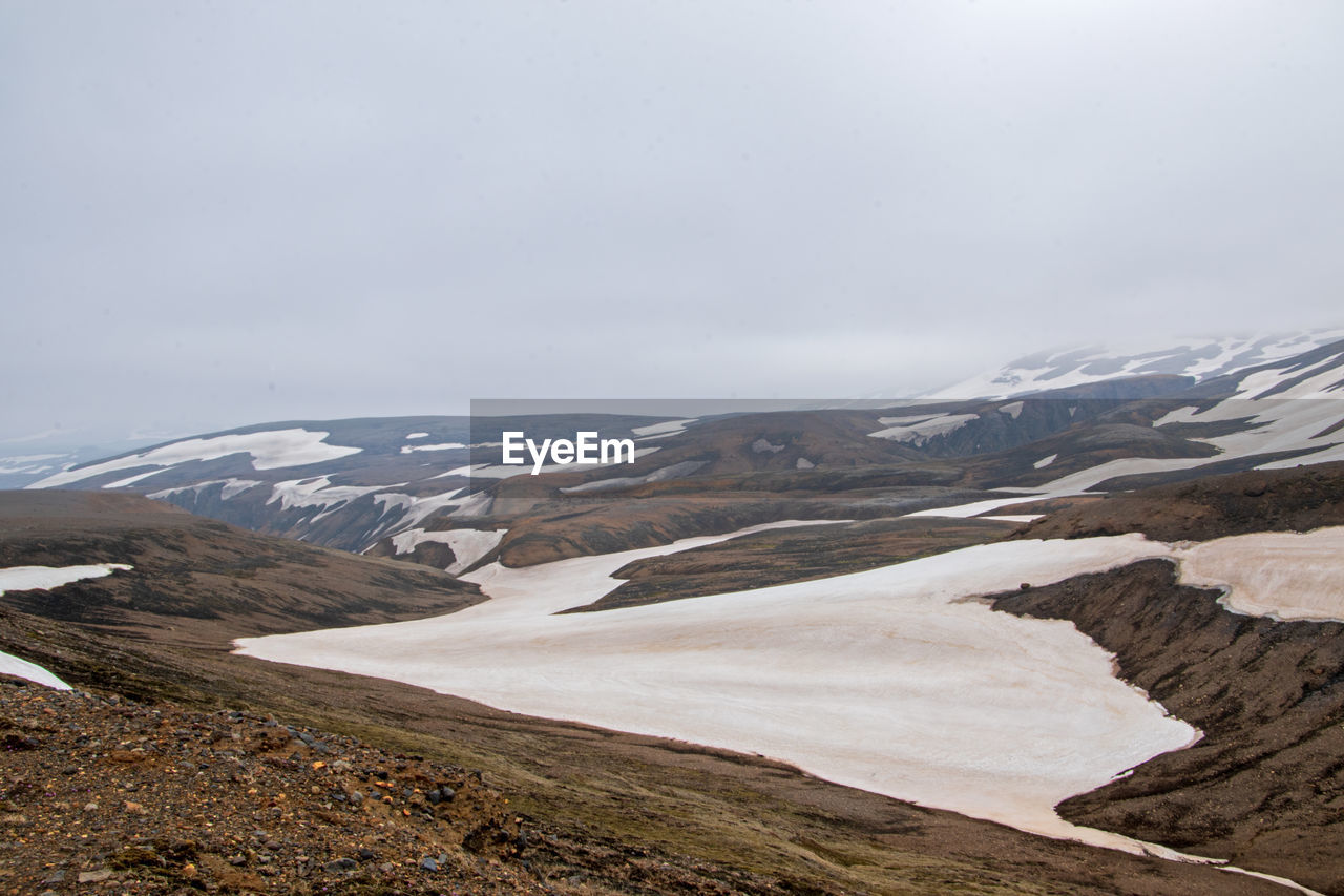 SCENIC VIEW OF SNOW COVERED MOUNTAIN AGAINST SKY