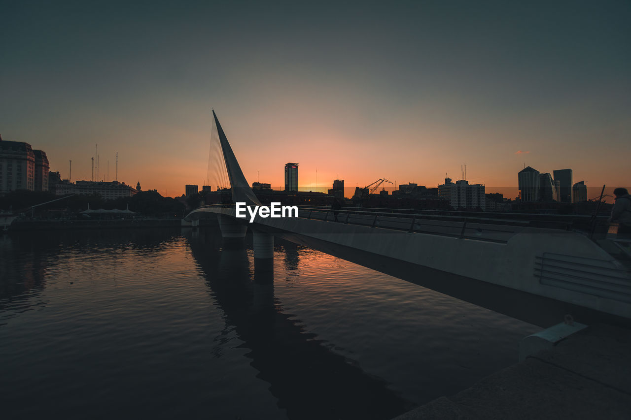 VIEW OF RIVER AT SUNSET