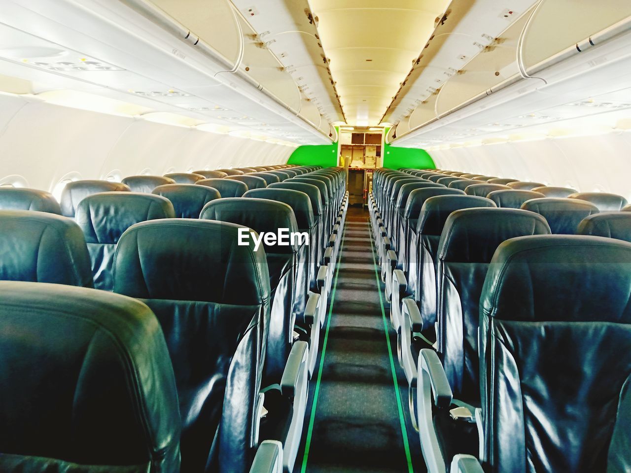 Interior of airplane