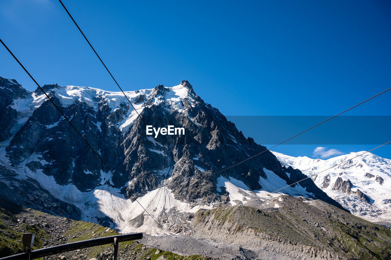 Bottom view towards the aguilles du midi