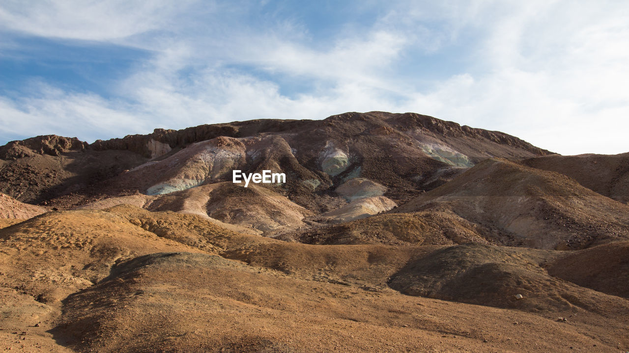 Scenic view of rock formations against sky