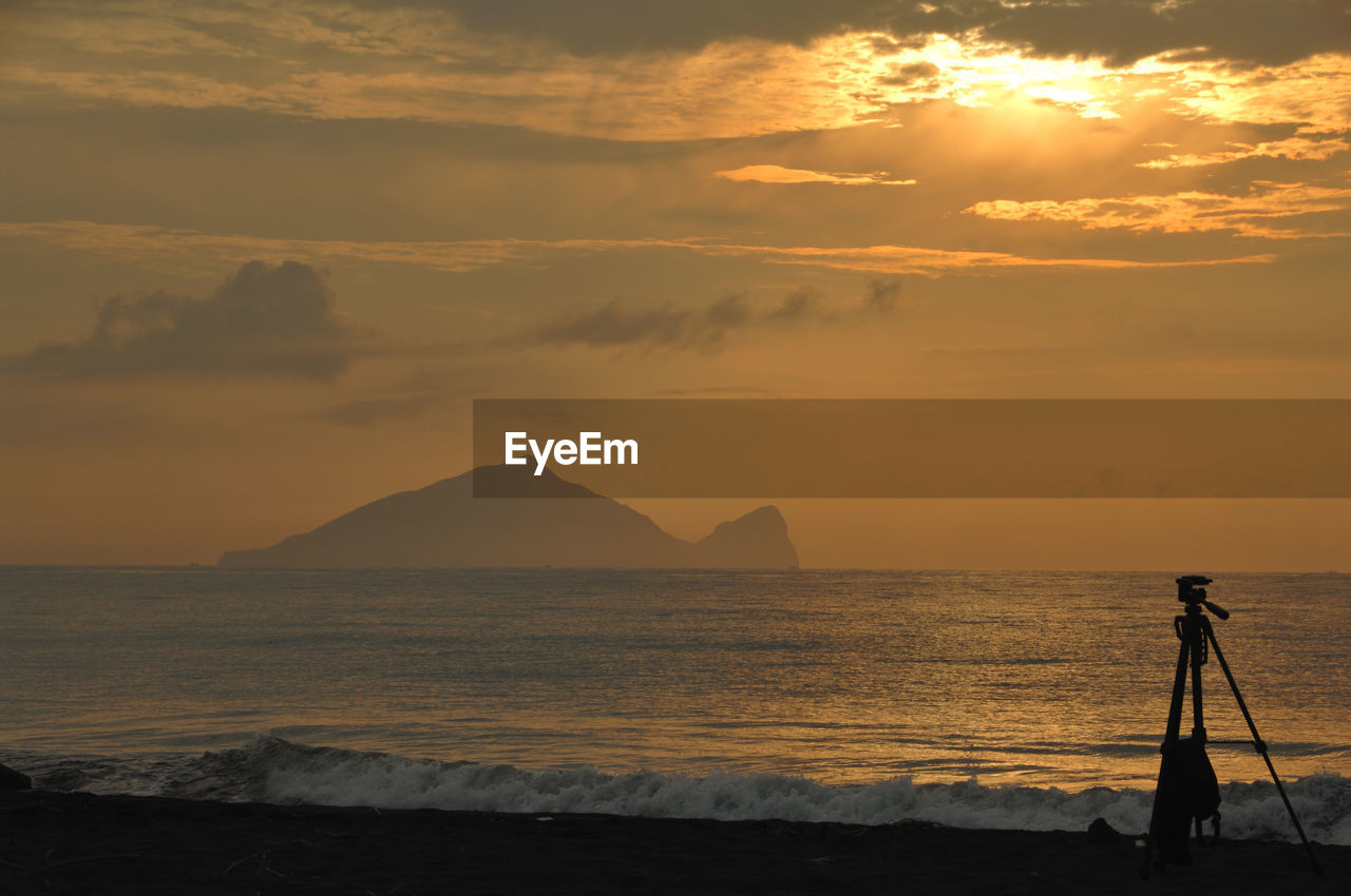 SCENIC VIEW OF SEA DURING SUNSET