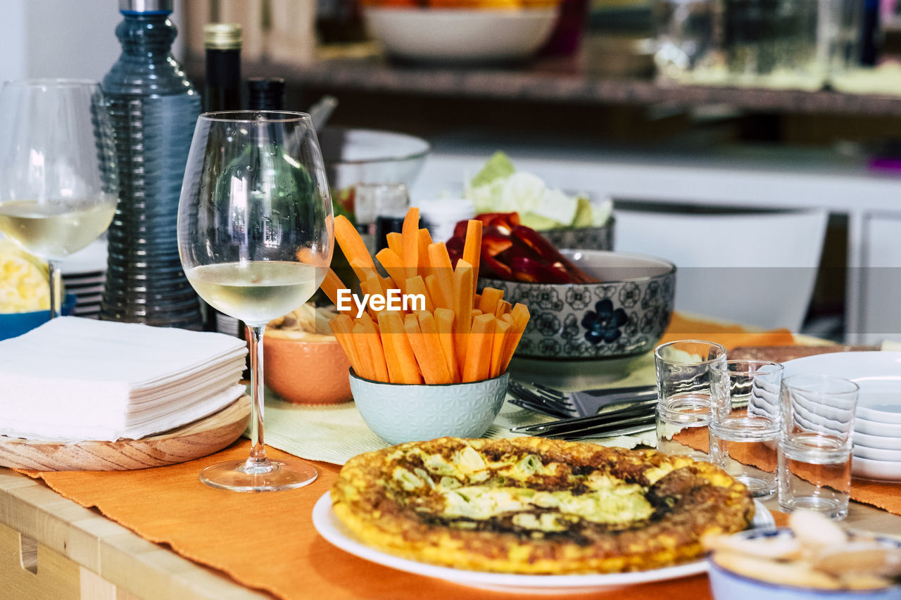 CLOSE-UP OF FOOD SERVED IN PLATE ON TABLE