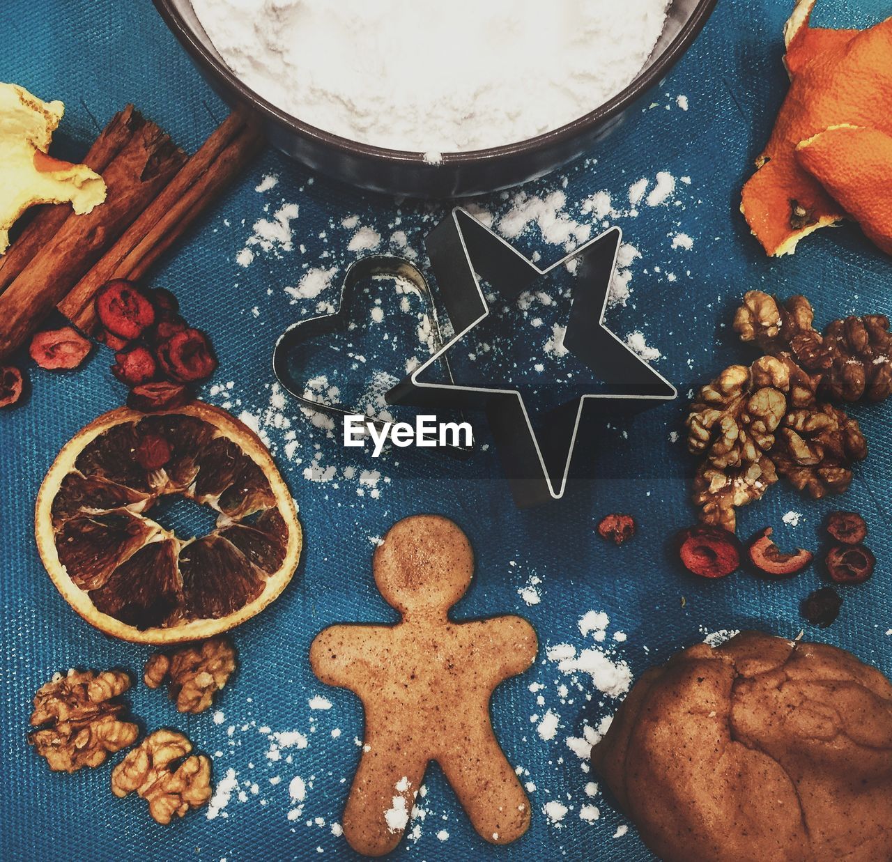 High angle view of food on table