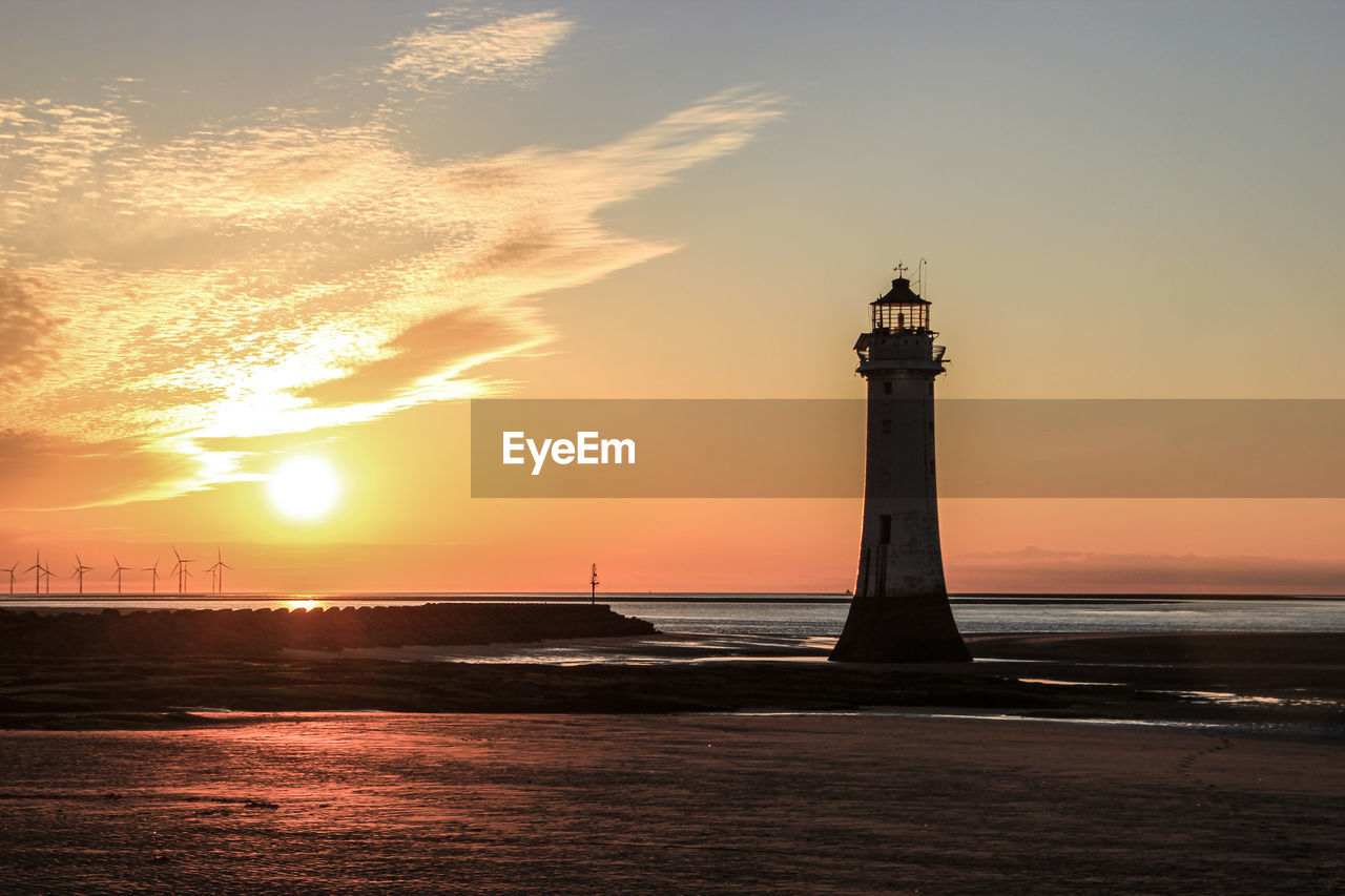 lighthouse at sunset