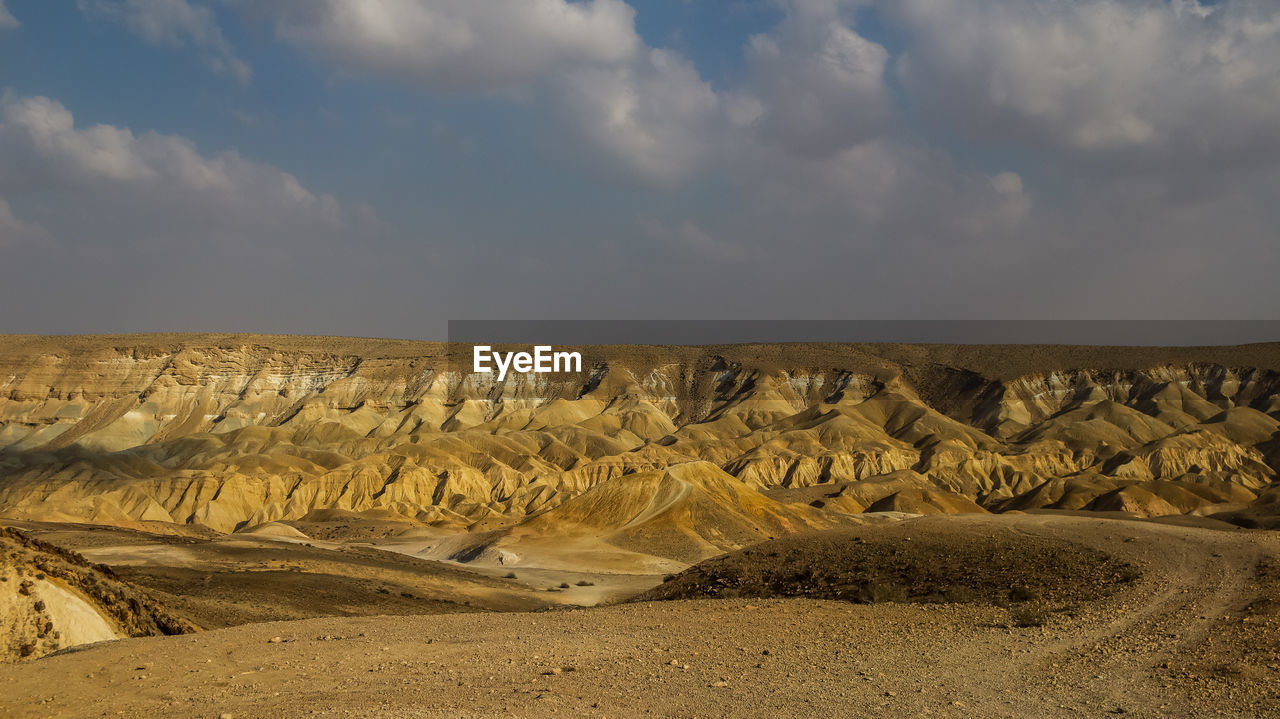AERIAL VIEW OF DESERT AGAINST SKY