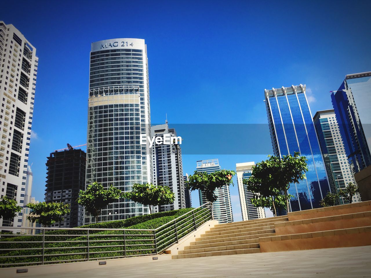 LOW ANGLE VIEW OF BUILDINGS AGAINST CLEAR SKY