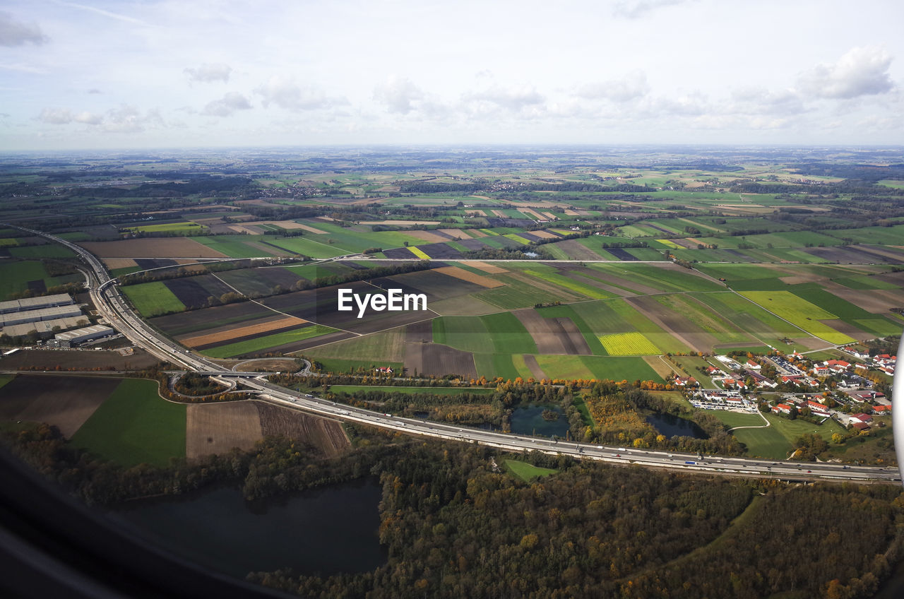 AERIAL VIEW OF RURAL LANDSCAPE