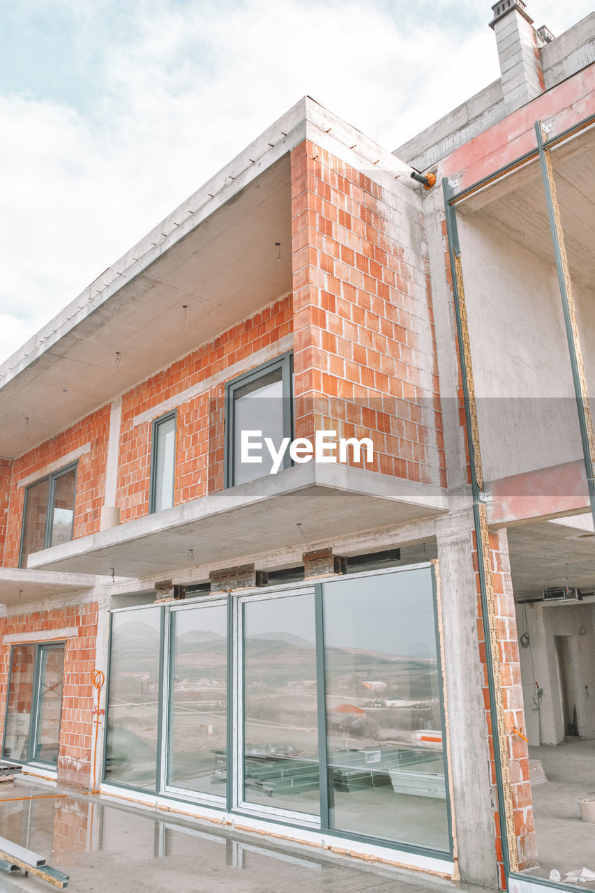 Low angle view of building against sky