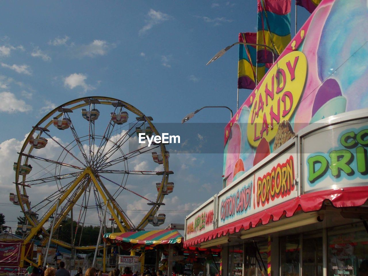 LOW ANGLE VIEW OF ROLLERCOASTER AGAINST SKY