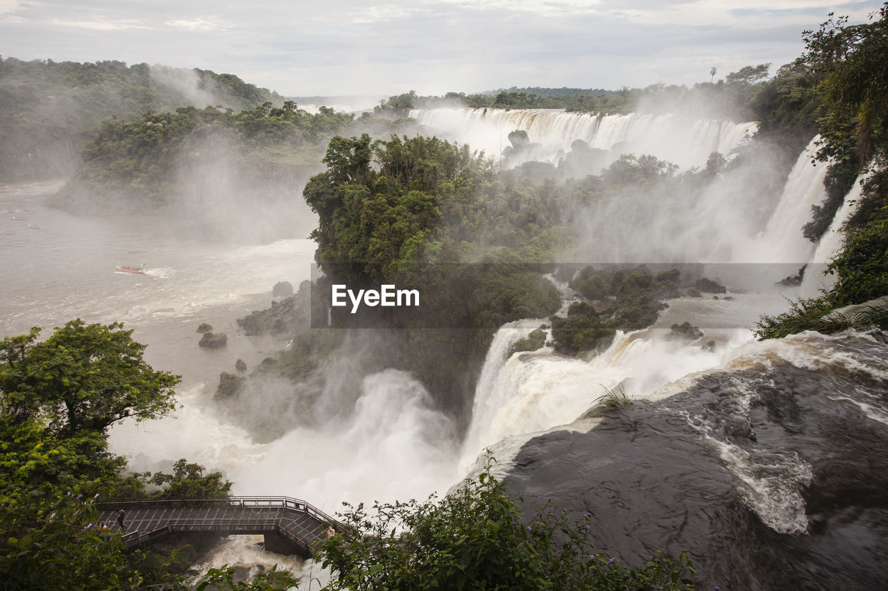 Scenic view of iguazu waterfall