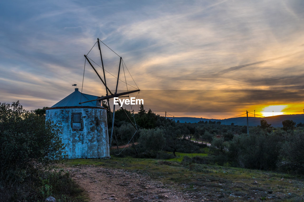 TRADITIONAL WINDMILL AT SUNSET
