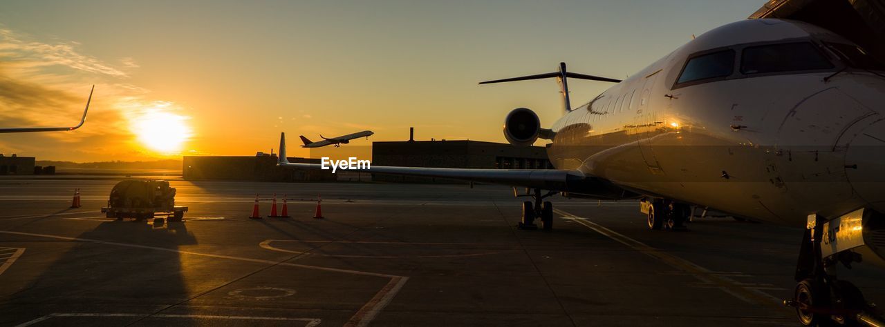 Regional jet at airport