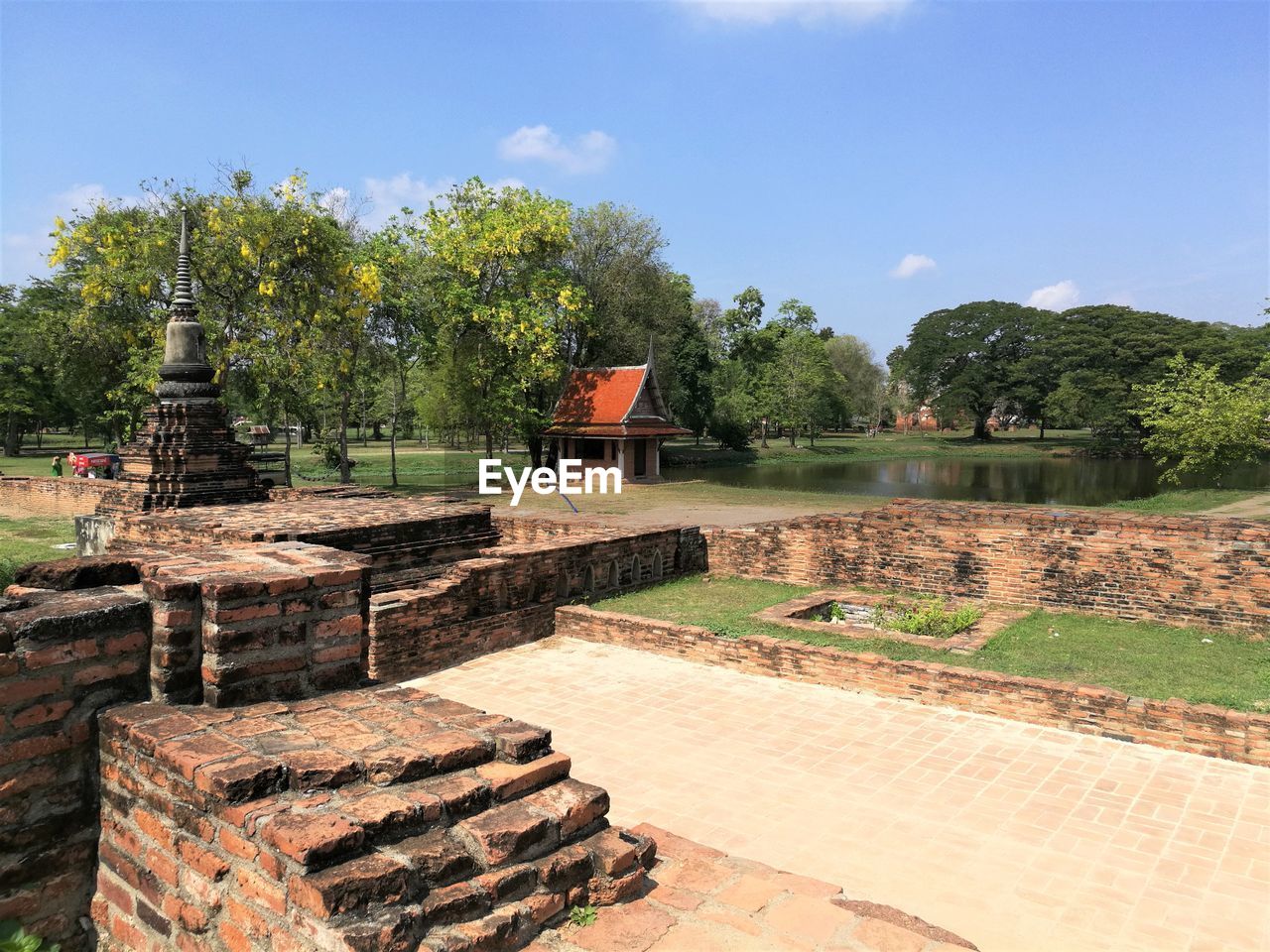 VIEW OF TEMPLE AT LAKE