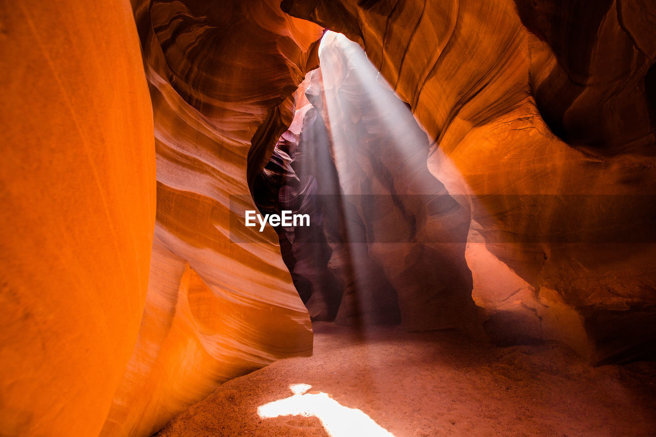The beauty of natural sunlight hitting the depths of the canyon floor - arizona, usa