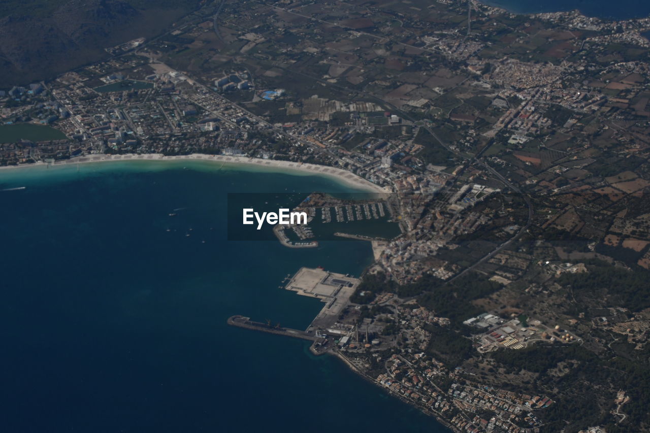 AERIAL VIEW OF CITY BY SEA