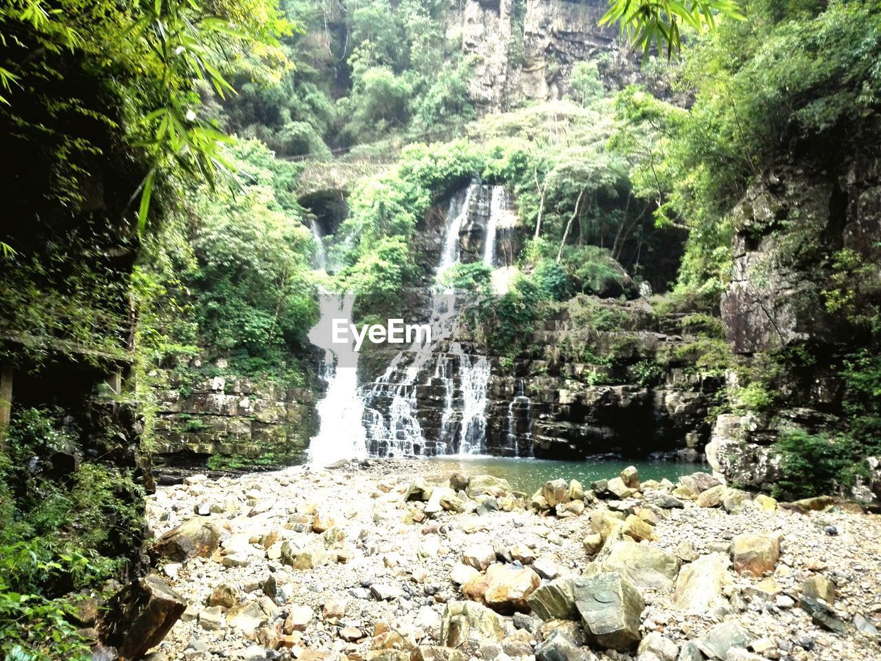 SCENIC VIEW OF WATERFALL