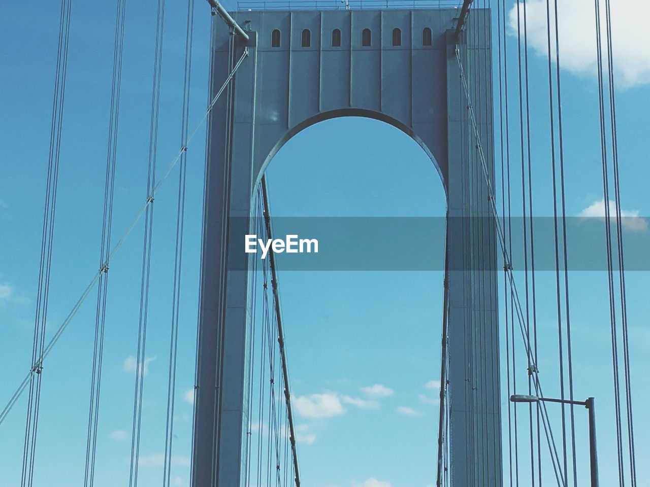 Low angle view of built structure against blue sky