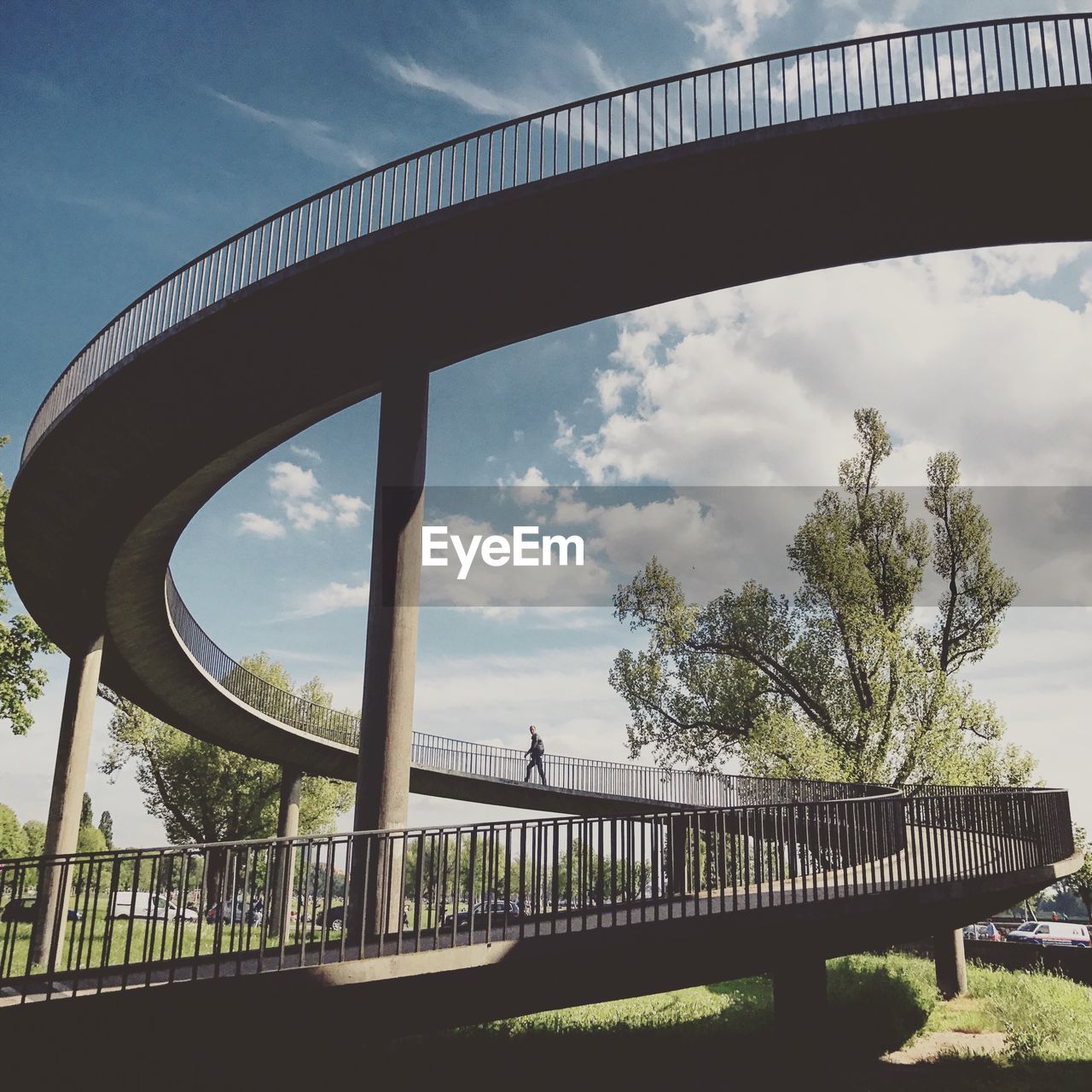 Low angle view of bridge against sky